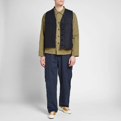 Shop Filson Mackinaw Wool Gilet In Blue