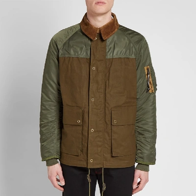 Shop Junya Watanabe Man Ma-1 Coat In Brown