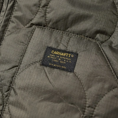 Shop Carhartt Wip Volta Bomber Liner In Green