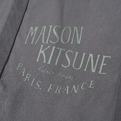 Shop Maison Kitsuné Palais Royal Shopping Bag In Grey
