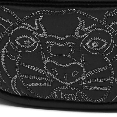 Shop Kenzo Tiger Embroidered Nylon Cross Body Bag In Black