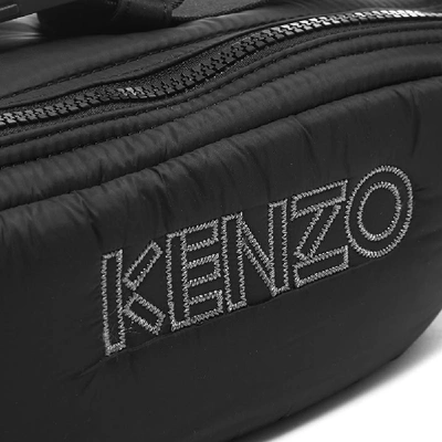 Shop Kenzo Tiger Embroidered Nylon Cross Body Bag In Black