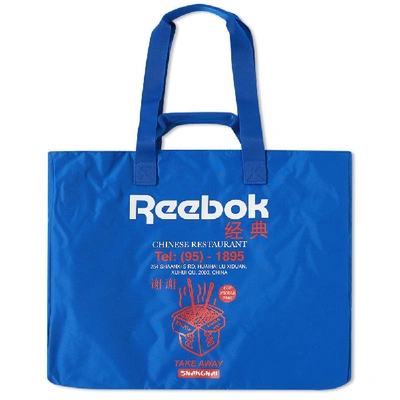 Shop Reebok Noodle Tote Bag In Blue