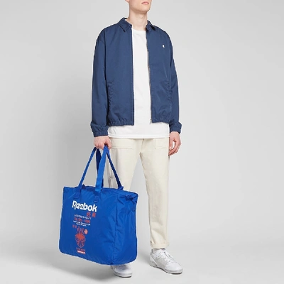 Shop Reebok Noodle Tote Bag In Blue