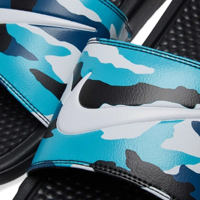 Shop Nike Benassi Jdi 'camo' In Blue