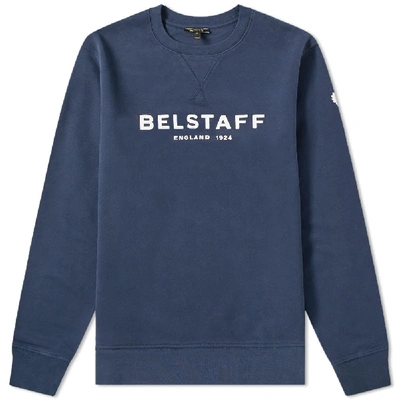 Shop Belstaff Printed Logo Sweat In Blue