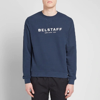 Shop Belstaff Printed Logo Sweat In Blue