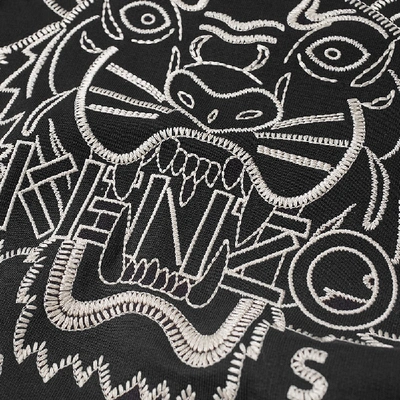 Shop Kenzo Blanket Stitch Tiger Hoody In Black