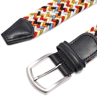 Shop Anderson's Woven Textile Belt In Multi