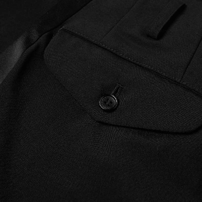 Shop Comme Des Garçons Homme Deux Comme Des Garcons Homme Plus Cropped Satin Stripe Wool Pant In Black