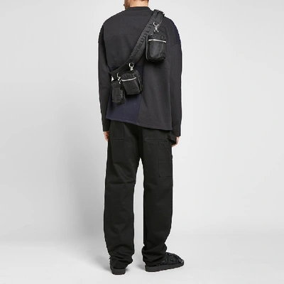 Shop Sacai X Porter-yoshida & Co. Belt Bag In Black