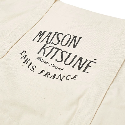 Shop Maison Kitsuné Palais Royal Shopping Bag In White