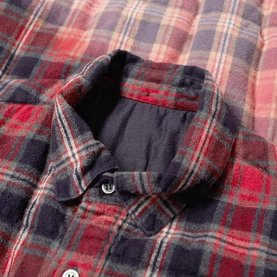 Shop Sacai Check Shirt In Red