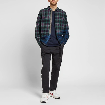 Shop Sacai Check Shirt In Green