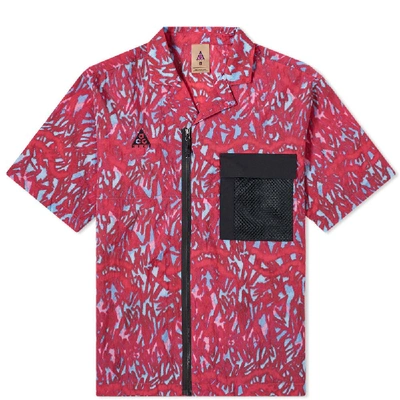 Shop Nike Acg All Over Print Shirt In Red