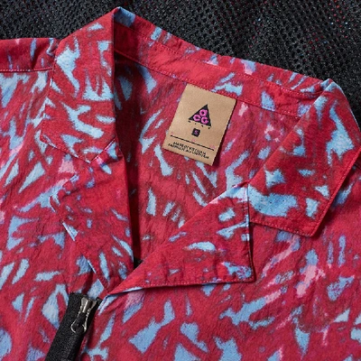 Shop Nike Acg All Over Print Shirt In Red