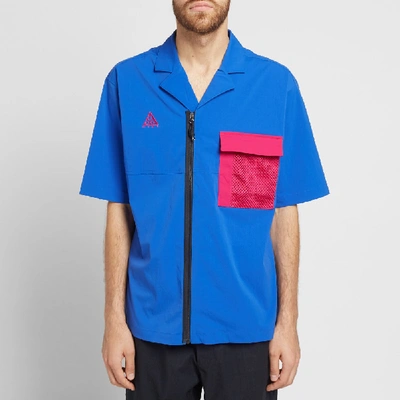 Shop Nike Acg Short Sleeve Shirts In Blue