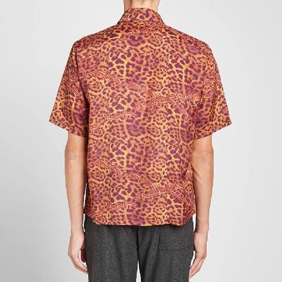 Shop Aries Leopard Chains Hawaiian Shirt In Orange