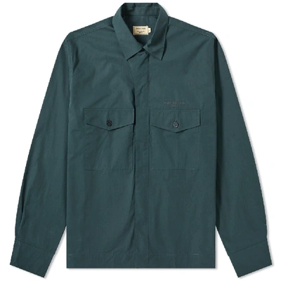 Maison Kitsuné Hidden Placket Shirt In Green | ModeSens