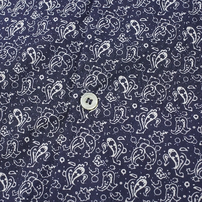 Shop Apc A.p.c. Short Sleeve Logo Pattern Shirt In Blue