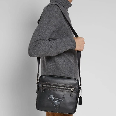 Shop Coach Rexy Dylan Mini Messenger Bag In Black