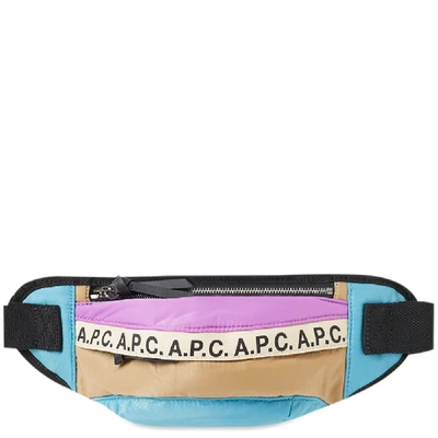 Shop Apc A.p.c. Lucille Tape Logo Waist Bag In Multi