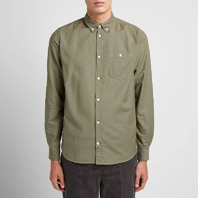 Shop Norse Projects Anton Oxford Shirt In Green