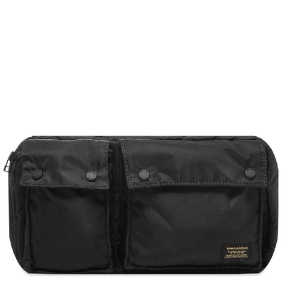 Shop Maharishi Nylon Travel Waist Bag In Black