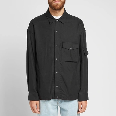 Shop Martine Rose Shock Cord Shirt In Black