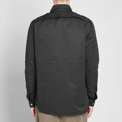 Shop Rick Owens Drkshdw Nylon Padded Overshirt In Black