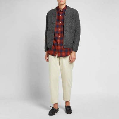 Shop Arpenteur Heavy Flannel Doris Check Overshirt In Red