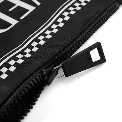 Shop Versace Box Logo Zip Pouch In Black