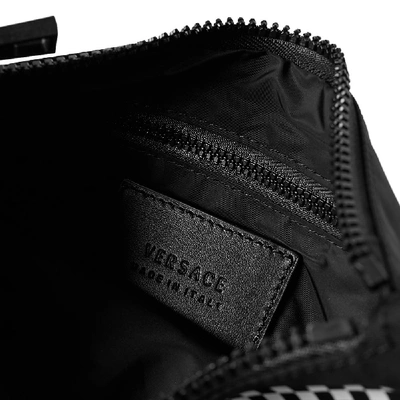 Shop Versace Box Logo Zip Pouch In Black