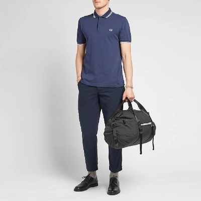Shop Fred Perry Authentic Roll Top Barrel Bag In Black