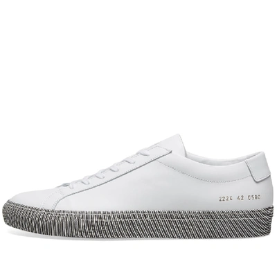 Shop Common Projects Achilles Low Moire Sole In White
