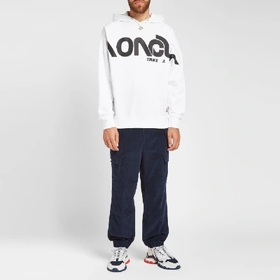 Shop Moncler Genius - 2 Moncler 1952 - Macro Logo Popover Hoody In White