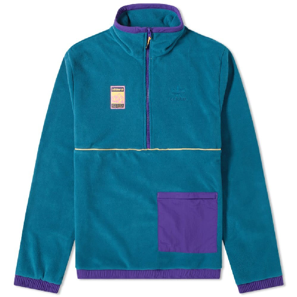 adidas originals adiplore polar fleece jacket in purple