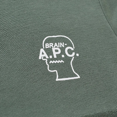 Shop Apc A.p.c. X Brain Dead Pony Crew Sweat In Green