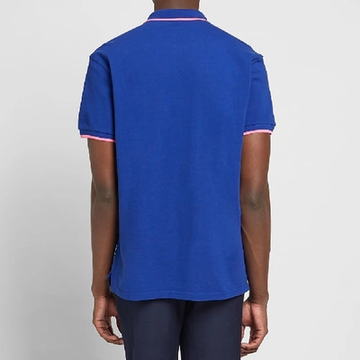 Shop Kenzo Tiger Crest Polo In Blue