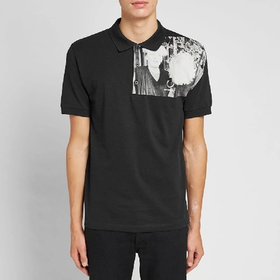 Shop Raf Simons Fred Perry X  Shoulder Print Polo In Black
