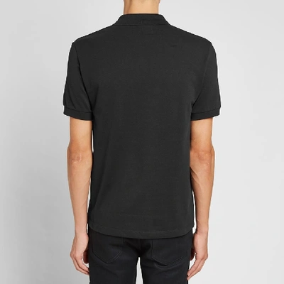 Shop Raf Simons Fred Perry X  Shoulder Print Polo In Black