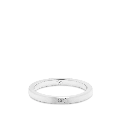 Shop Le Gramme Brushed Ribbon Ring In Silver