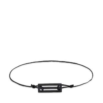 Shop Le Gramme 1.7g Cord Ceramic Bracelet In Black