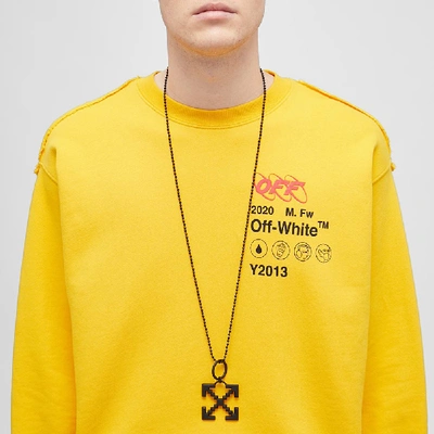 Shop Off-white Pixel Arrows Necklace In Black