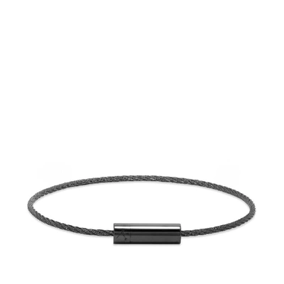 Shop Le Gramme Brushed Ceramic Le Cable Bracelet In Black