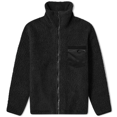 Shop Nanamica Fleece Jacket In Black
