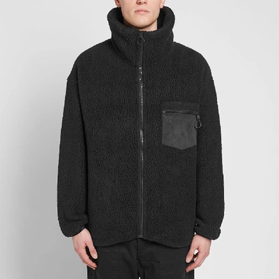 Shop Nanamica Fleece Jacket In Black