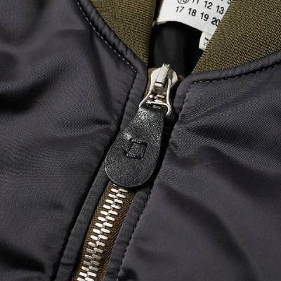 Shop Maison Margiela 10 Front Bomber Jacket In Grey