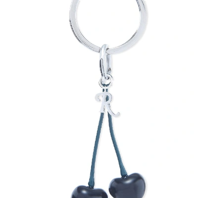 Shop Raf Simons Double Cherry Keyring In Black