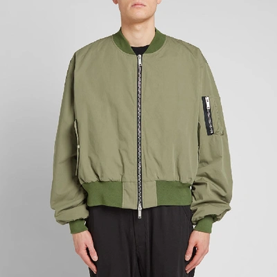 Shop Ben Taverniti Unravel Project Unravel Project Tela Bomber Jacket In Green